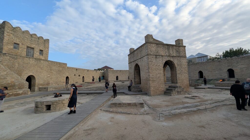 Courtyard of the Ateshgah fire temple in Surakhani, Absheron
